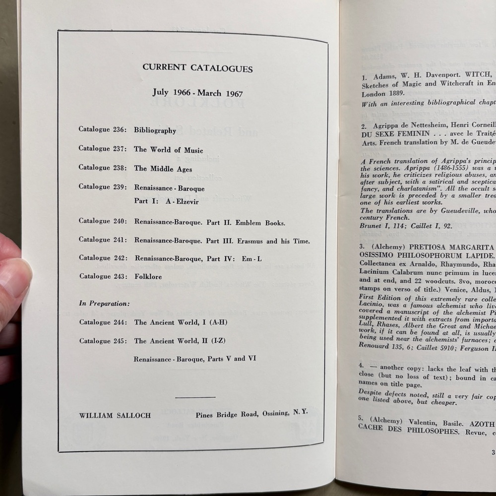 2 Folklore Witchcraft Demonology Witch Goth William Salloch Book Catalogues - Picture 6 of 9